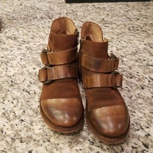 Seal of the Sutro brown suede and leather boots